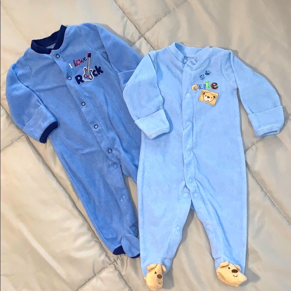 (2 for $12) Bundle of 2 Blue footed pajamas